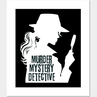 Murder Mystery Detective Girl Posters and Art